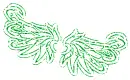 Green glitter wings