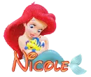 nicole, ariel and flounder