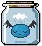 Blue thing in jar