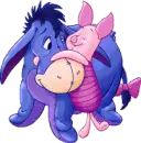 winking eeyore and piglet
