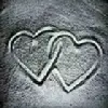 Hearts in sand