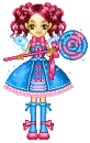 Girl with big lolly