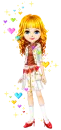 girl with hearts