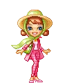 girl in pink with hat