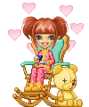 girl on rocking chair