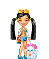 girl with kitty
