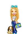girl with puppy