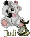 Judi bear on phone