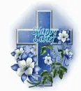 Happy Easter - Blue Cross