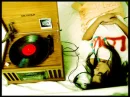 girl listening to music.