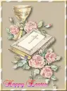Happy Easter - Bible with Roses