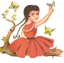 Girl w/ Butterflies