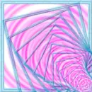 Pink & Blue Spiral Squares