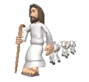 Jesus leads the sheep