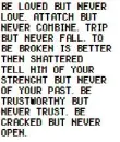 Be loved not never love