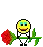 With a rose