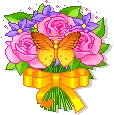 Flowers and a Butterfly
