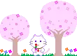 Cat eating flowers