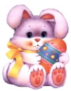 Purple rabbit with red egg