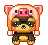doggie with piggie hat