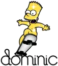 Dominic (Bart on Skateboard)