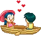 CUTE MINI COUPLE IN BOAT