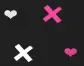 Heart with Xx'Sz ..Background