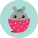 kawaii bunny button