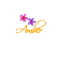 Amber in a flower heart 