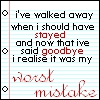 Worst Mistake