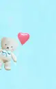 TEDDY AND HEART BALLOON
