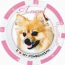 pomeranian pink poker chip angel