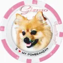 pomeranian pink poker chip