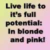 blonde and pink