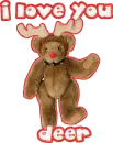 I Love You deer bear