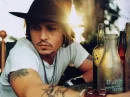 Johnny Depp in the sunset