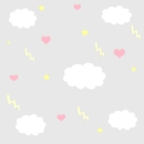 clouds, stars, hearts and lightning