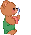 Cute Teddy Bear Blowing Bubbles