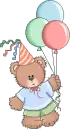 Cute Birthday teddy Bear With Balloons