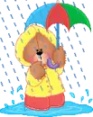 Cute Rain Teddy Bear