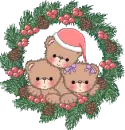 Three Cute Christmas Bears