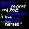 Don't Regret