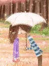 kiss under the umbrella
