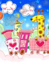 cute kawaii giraffe train