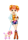 girl with dogs