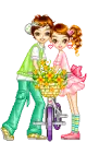 couple with bike