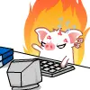 cute kawaii hey hey pig