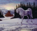 unicorn in the snow