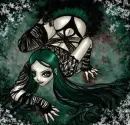 Crawling Green Gothic Girl