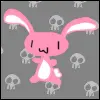 Bunny with skulls